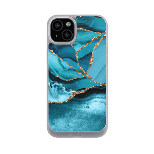 Apple iPhone 15 Plus NIVOpure Eisblaue Marmor Landschaft