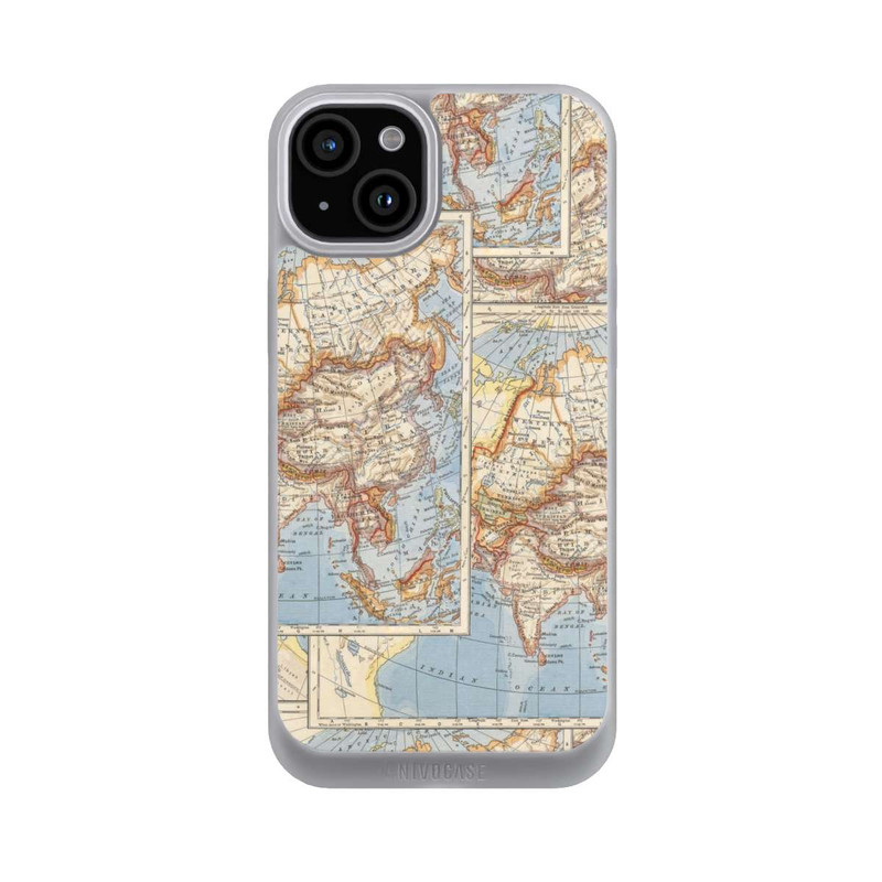 iPhone 15 Plus NIVOpure Weltkarte Vintage