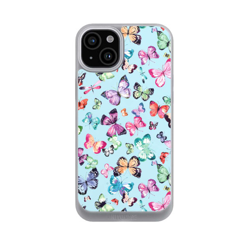 Apple iPhone 15 Plus NIVOpure Schmetterlinge rosa orange blau