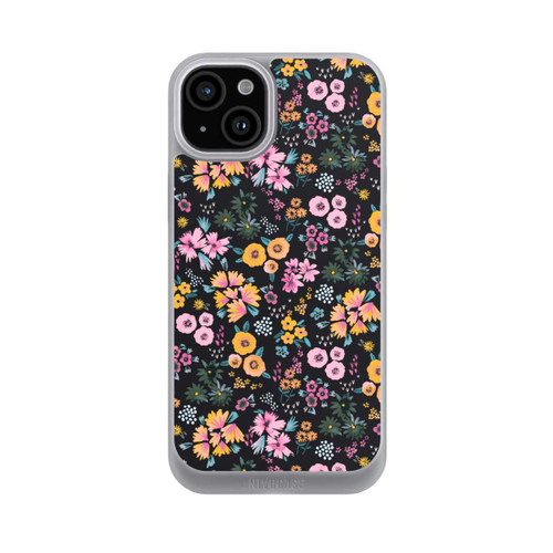 Apple iPhone 15 Plus NIVOpure Kleine bunte Blumen Schwarz 2