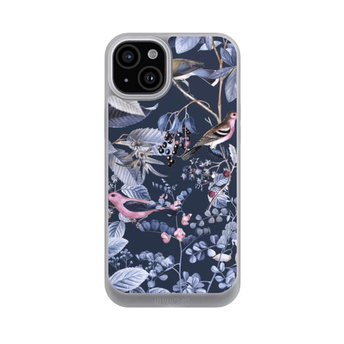 Apple iPhone 15 Plus NIVOpure Vögel und Beeren blau