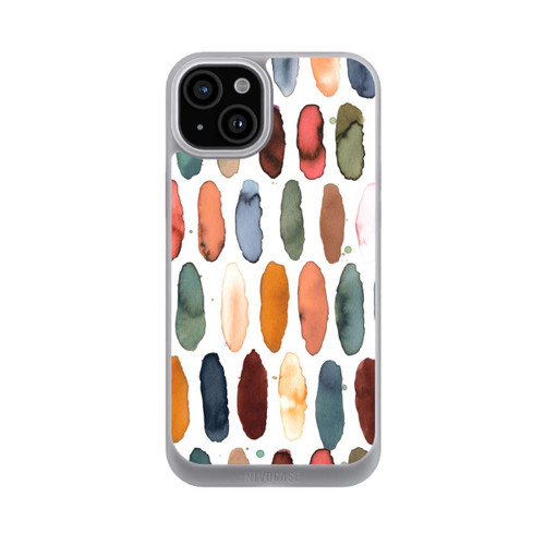 Apple iPhone 15 Plus NIVOpure Aquarellstriche aus mineralischem Terrakotta