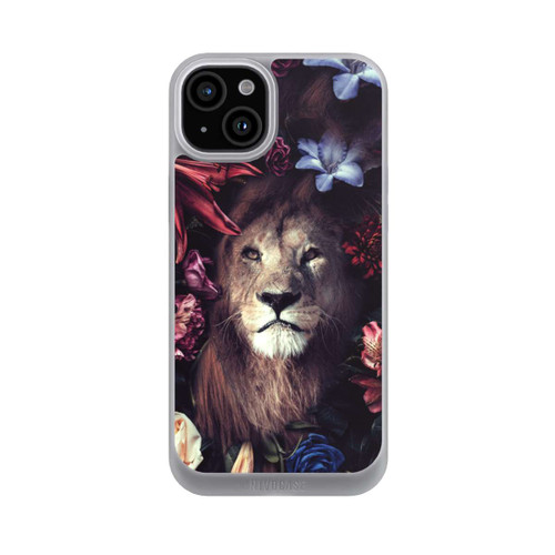 Apple iPhone 15 Plus NIVOpure Löwe Blumenrahmen