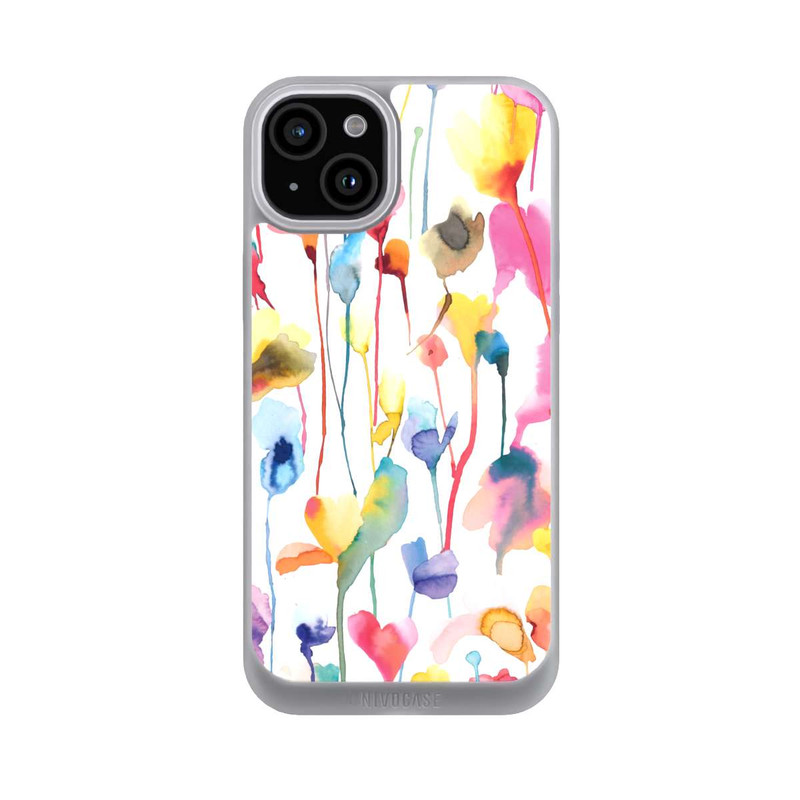 iPhone 15 Plus NIVOpure Aquarell Wildblumen bunt