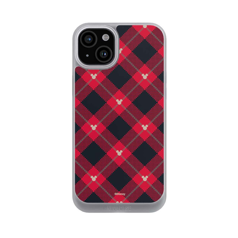 iPhone 15 Plus NIVOpure Mickey Weihnachtsmuster Rot