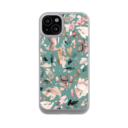 Apple iPhone 15 Plus NIVOpure Abstrakte Blumenblätter grün