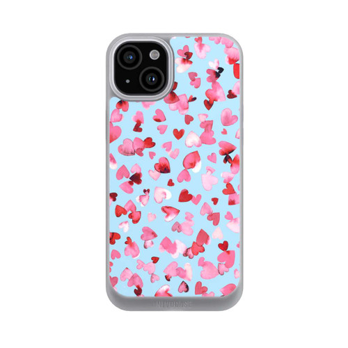 Apple iPhone 15 Plus NIVOpure Valentinstagsherzen in rosa blau