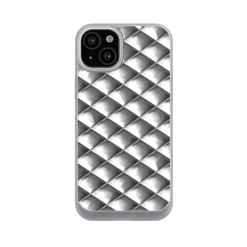 Apple iPhone 15 Plus NIVOpure Glamour Silver Squares