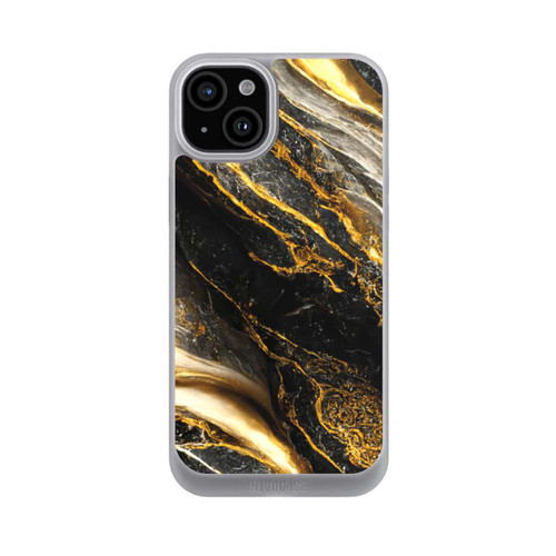Apple iPhone 15 Plus NIVOpure Schwarze Marmor Goldschichten