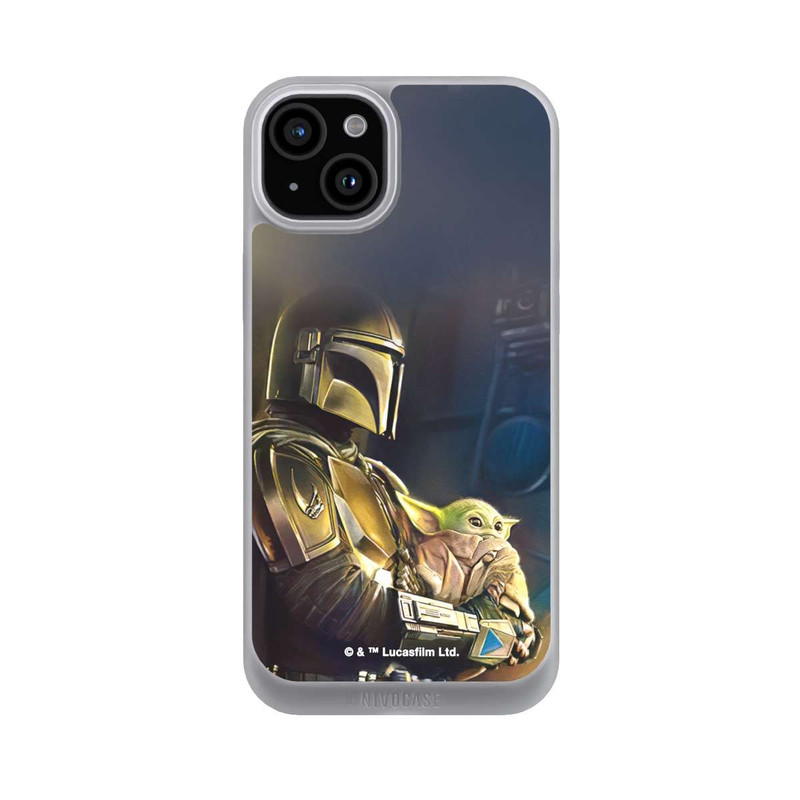 iPhone 15 Plus NIVOpure Mandalorianer und Grogu im Schiff