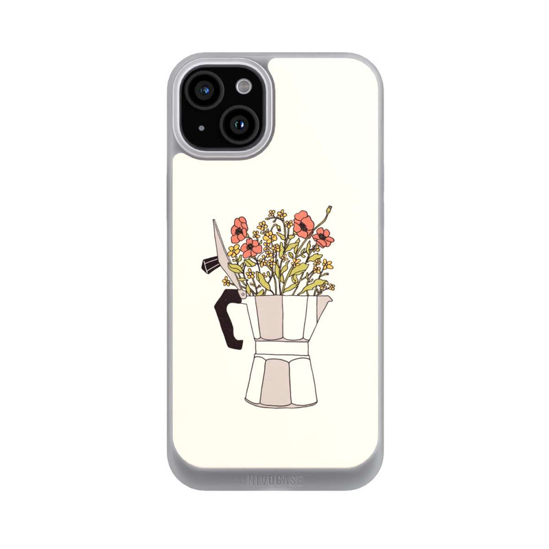 iPhone 15 Plus NIVOpure Moka Blumen