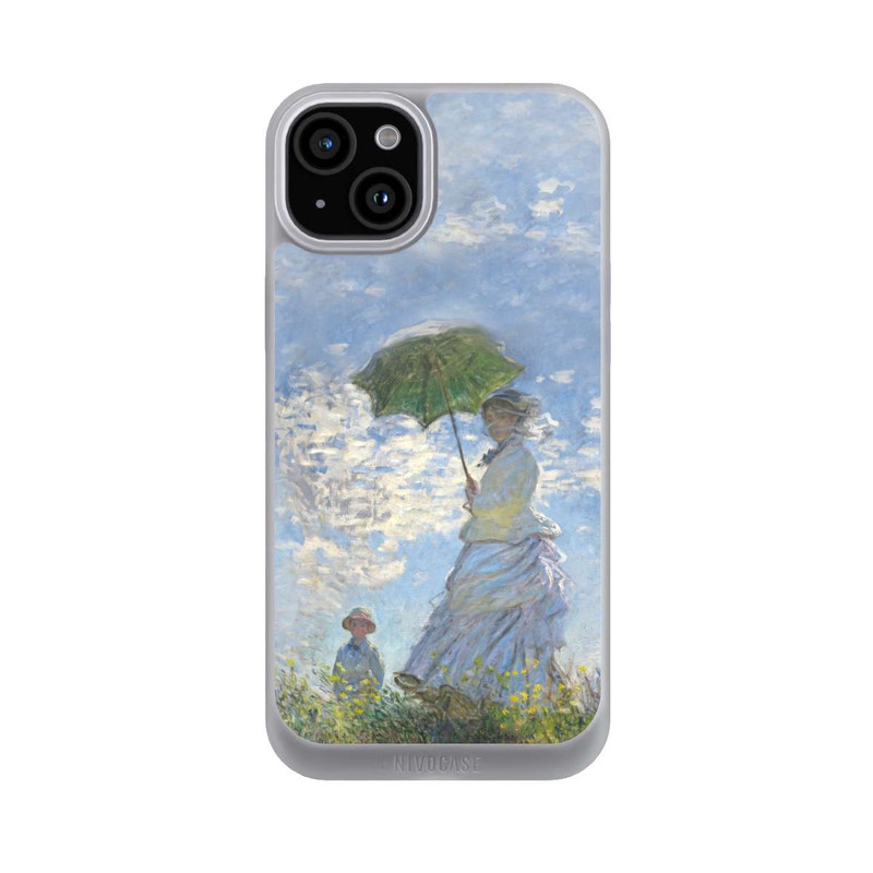 iPhone 15 Plus NIVOpure Frau mit Sonnenschirm - Monet