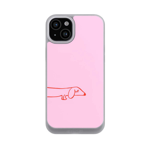 Apple iPhone 15 Plus NIVOpure Dachshund Illustration Pink