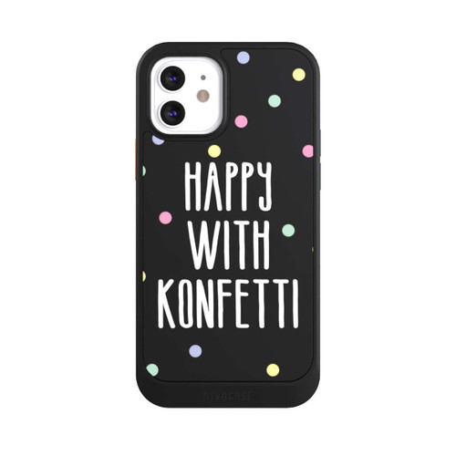 Apple iPhone 12 NIVOcore Happy with Konfetti White ohne Hintergrund