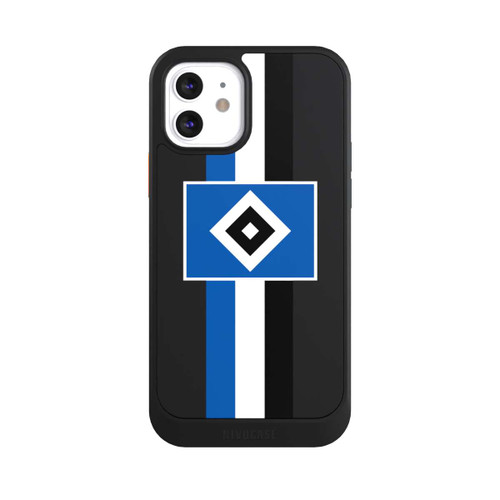 Apple iPhone 12 NIVOcore HSV Streifen - Blau-Weiß-Schwarz - ohne Hintergrund