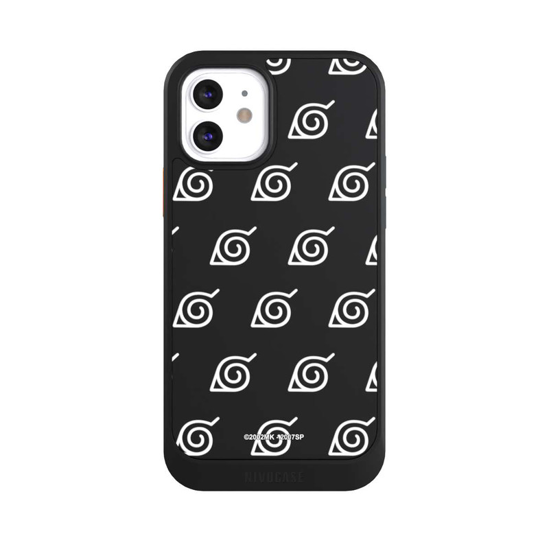 iPhone 12 NIVOcore white Konoha-Pattern Transparent