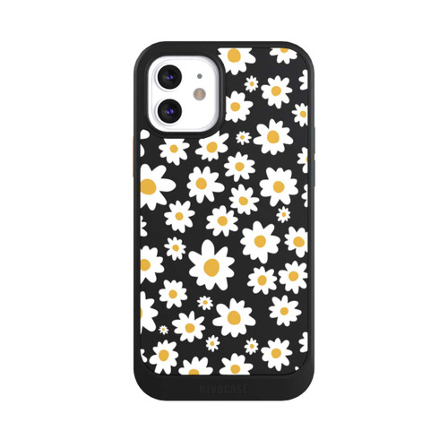 Apple iPhone 12 NIVOcore Daisy Flower Seamless Pattern Transparent