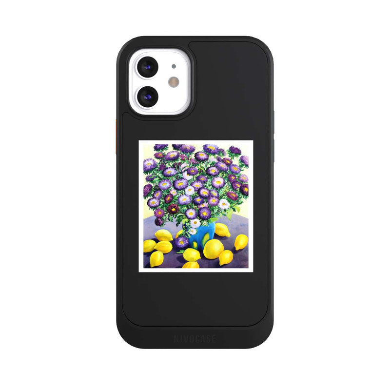 iPhone 12 NIVOcore Purple Asters and Lemons by Christopher Ryland