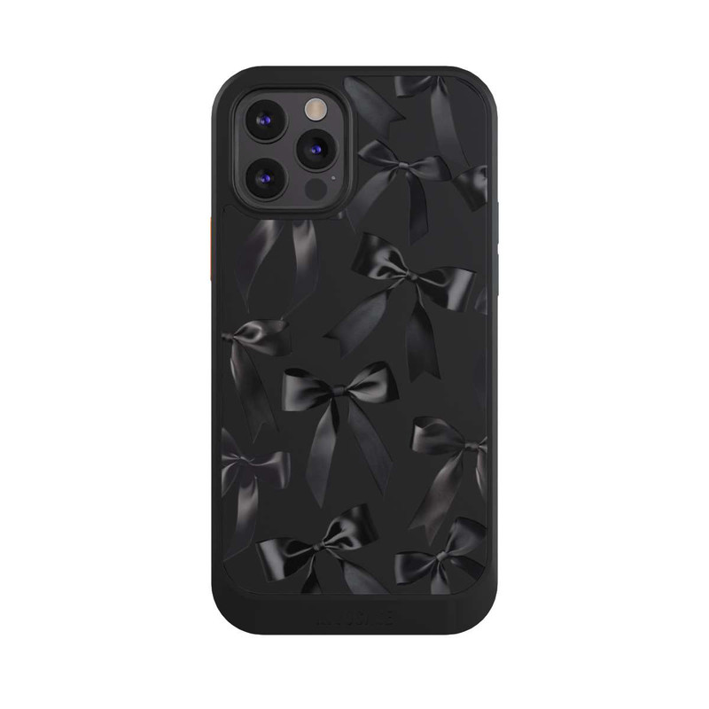 iPhone 12 Pro NIVOcore Schwarze Satinschleifen