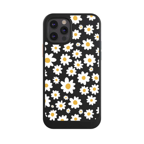 Apple iPhone 12 Pro NIVOcore Daisy Flower Seamless Pattern Transparent