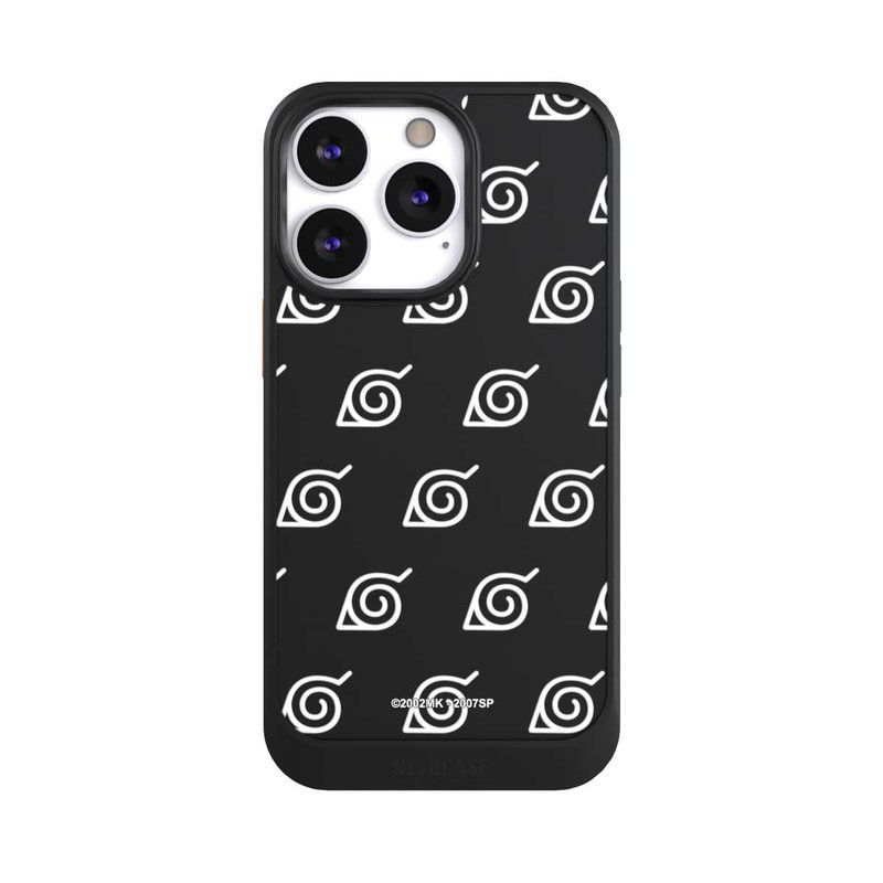 iPhone 13 Pro NIVOcore Konoha Pattern Blanc sur Fond Transparent