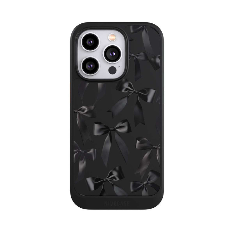 iPhone 14 Pro NIVOcore Schwarze Satinschleifen