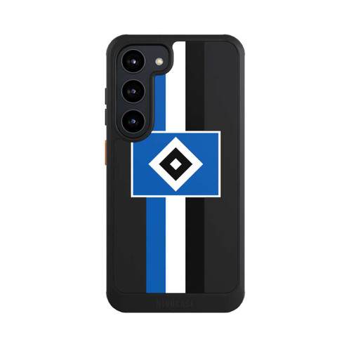 Samsung Galaxy S23 NIVOcore HSV Streifen - Blau-Weiß-Schwarz - ohne Hintergrund