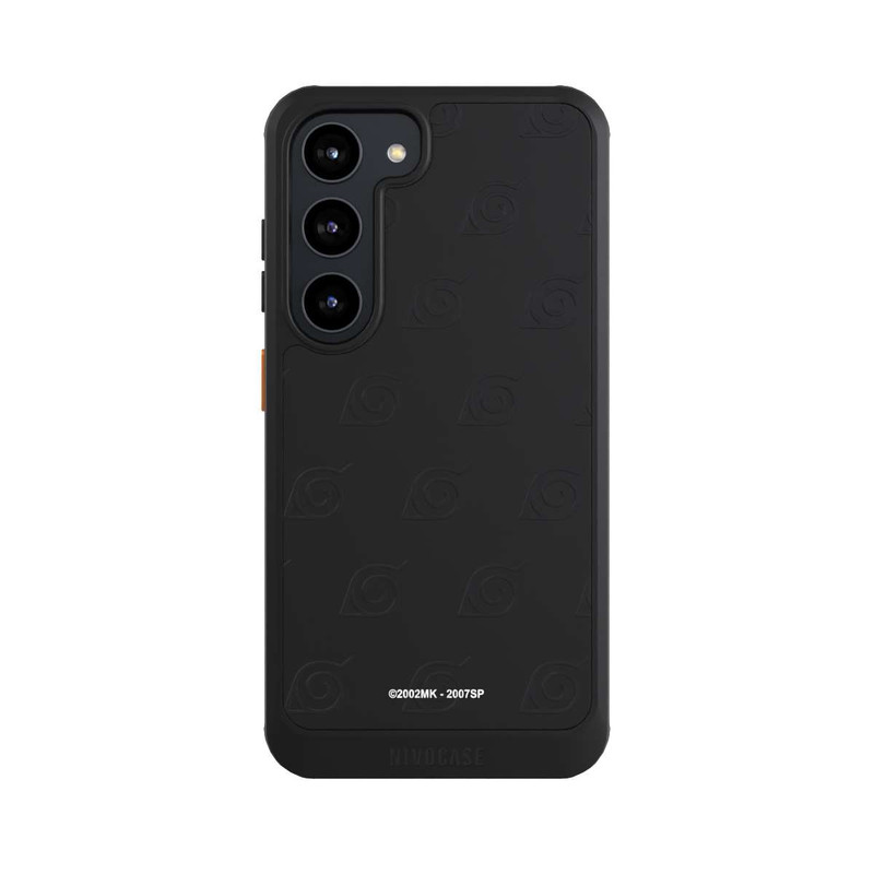 Galaxy S23 NIVOcore Konoha Pattern Noir sur Fond Transparent