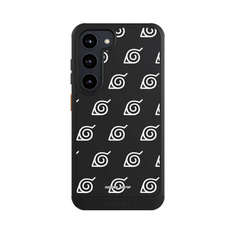 Galaxy S23 NIVOcore white Konoha-Pattern Transparent