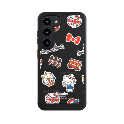 Samsung Galaxy S23 NIVOcore Hello Kitty Londoner Abzeichen Transparent