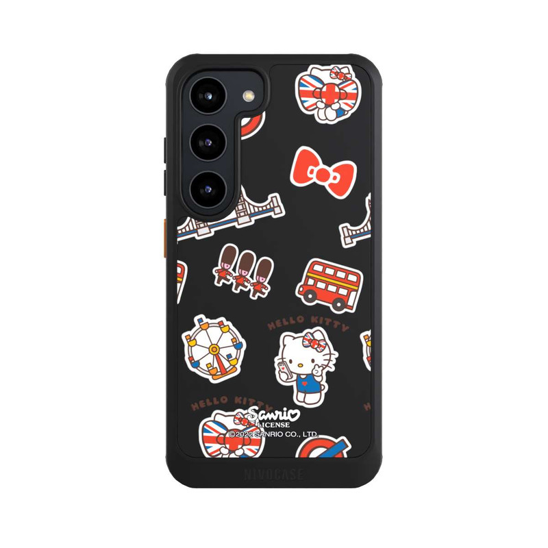 Galaxy S23 NIVOcore Hello Kitty Londoner Abzeichen Transparent