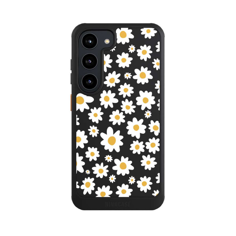 Galaxy S23 NIVOcore Daisy Flower Seamless Pattern Transparent