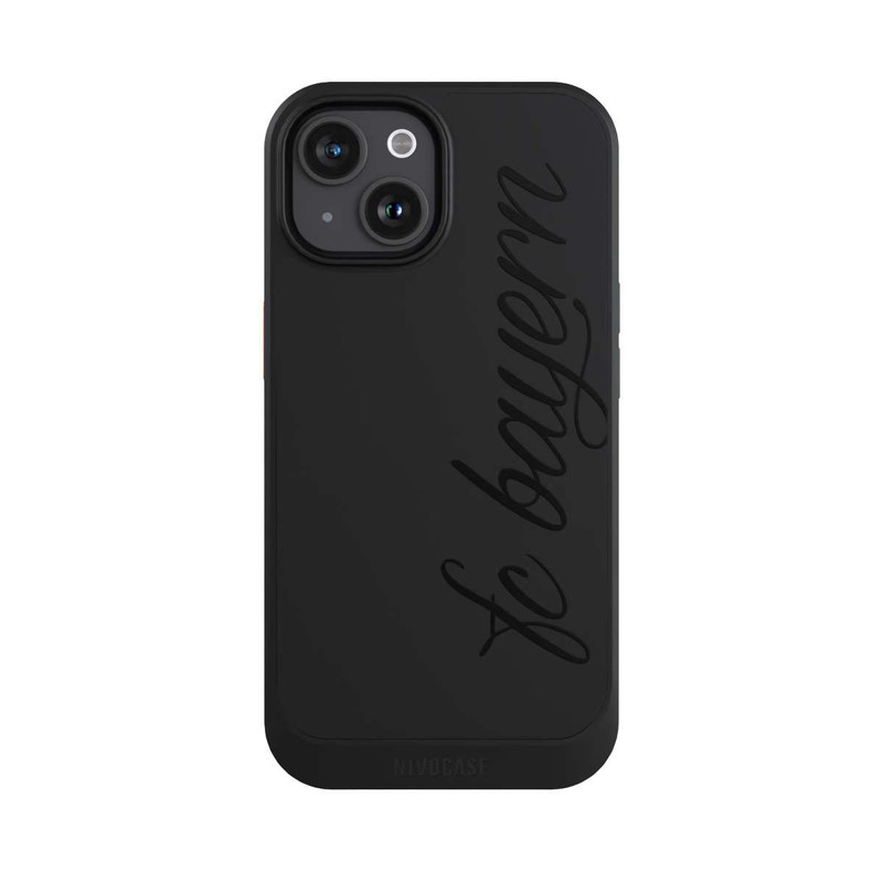iPhone 15 NIVOcore Schwarzes FCB Girlmotiv - ohne Hintergrund