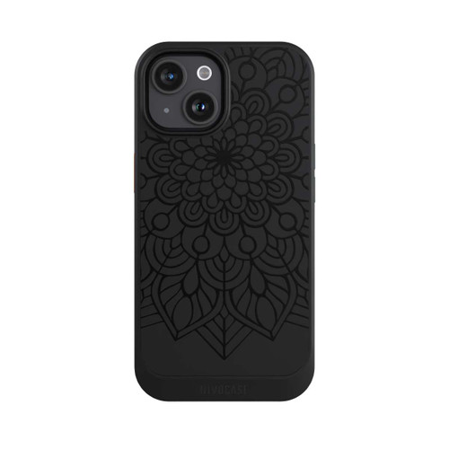 Apple iPhone 15 NIVOcore Indian Mandala Schwarz ohne Hintergrund