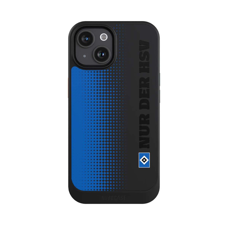 iPhone 15 NIVOcore Nur der HSV - Trame losange bleue - sans fond