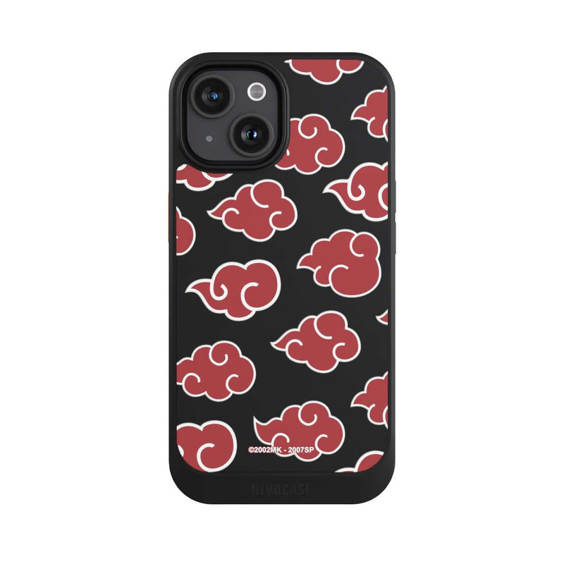 iPhone 15 NIVOcore Akatsuki Pattern Transparent