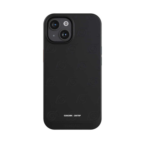 Apple iPhone 15 NIVOcore Schwarzes Konoha-Muster Transparent