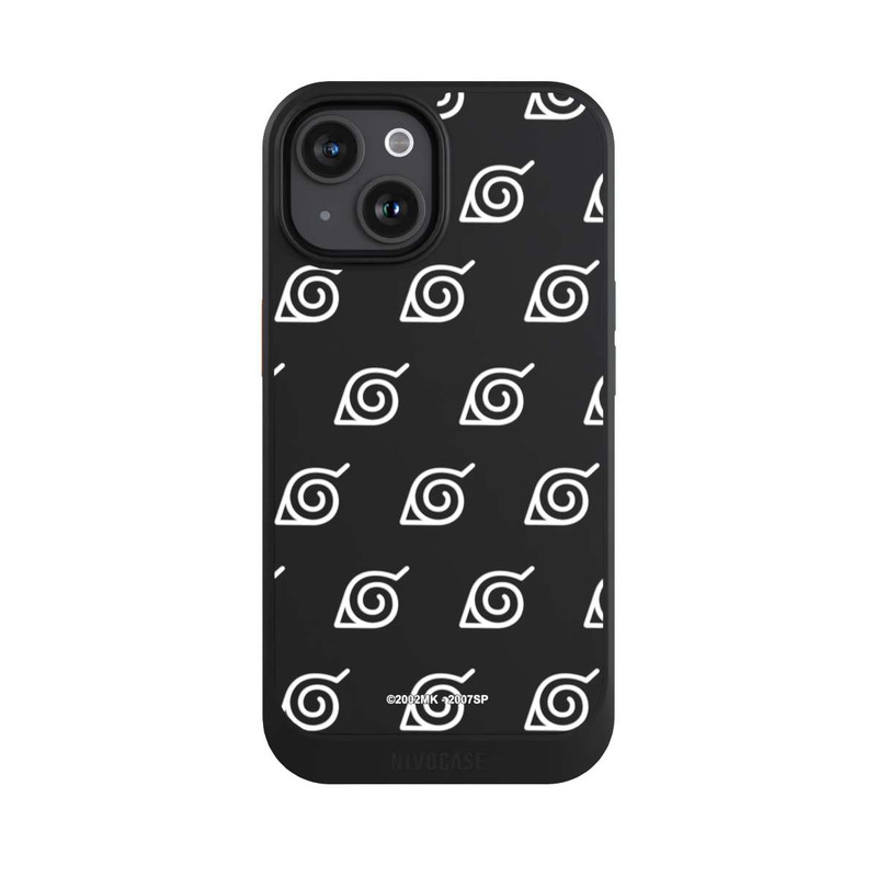 iPhone 15 NIVOcore white Konoha-Pattern Transparent