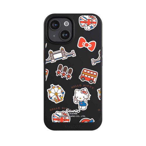 Apple iPhone 15 NIVOcore Hello Kitty Londoner Abzeichen Transparent