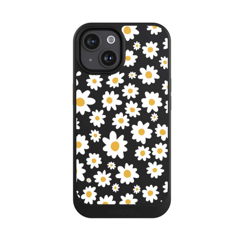 Apple iPhone 15 NIVOcore Daisy Flower Seamless Pattern Transparent