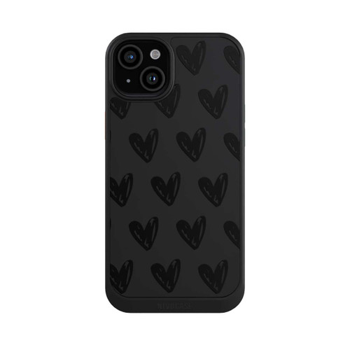 Apple iPhone 15 Plus NIVOcore Herzen Schwarz ohne Hintergrund