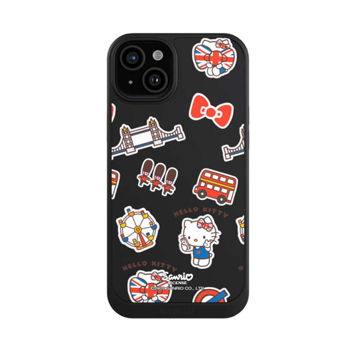 Apple iPhone 15 Plus NIVOcore Hello Kitty Londoner Abzeichen Transparent