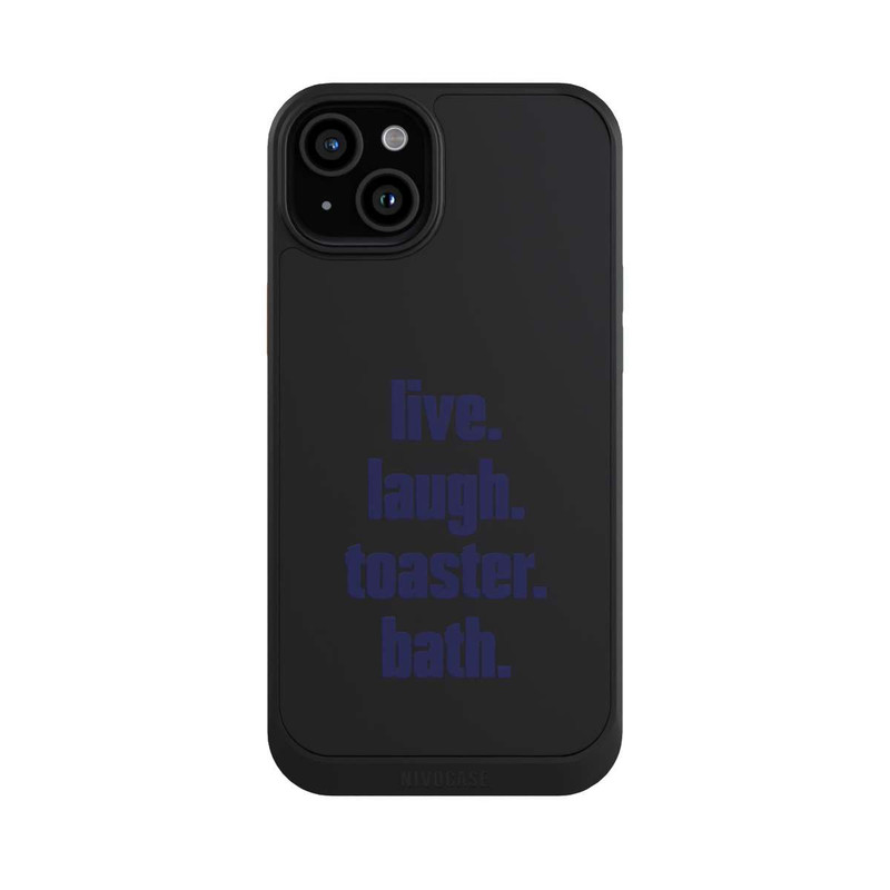 iPhone 15 Plus NIVOcore Live. Laugh. Toaster. Bath.