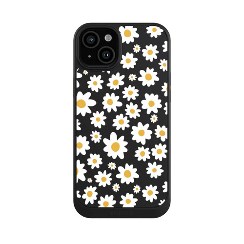 Apple iPhone 15 Plus NIVOcore Daisy Flower Seamless Pattern Transparent