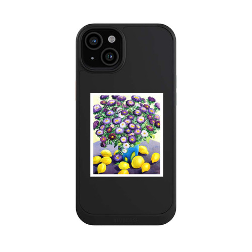 Apple iPhone 15 Plus NIVOcore Purple Asters and Lemons by Christopher Ryland