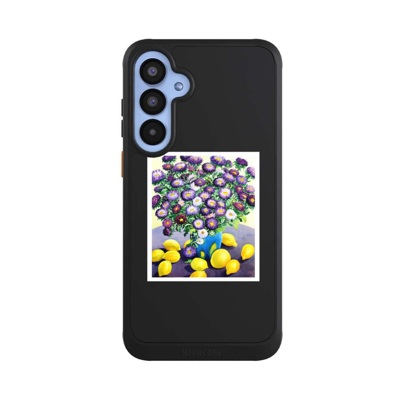 Galaxy A55 5G NIVOcore Purple Asters and Lemons by Christopher Ryland