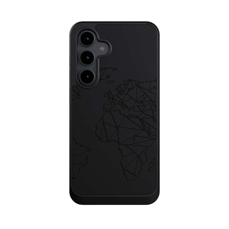 Galaxy S24 FE NIVOcore Carte Polygone Noir sans Fond