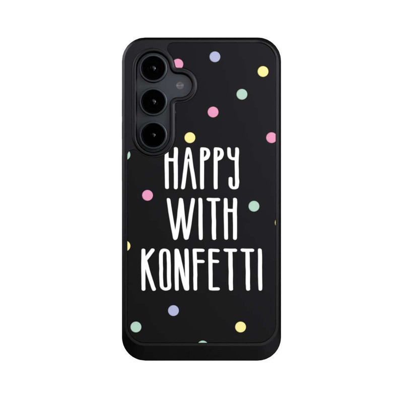 Galaxy S24 FE NIVOcore Happy with Konfetti White ohne Hintergrund