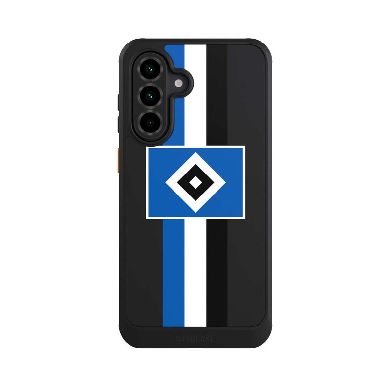 Galaxy A36 5G NIVOcore HSV Streifen - Blau-Weiß-Schwarz - ohne Hintergrund