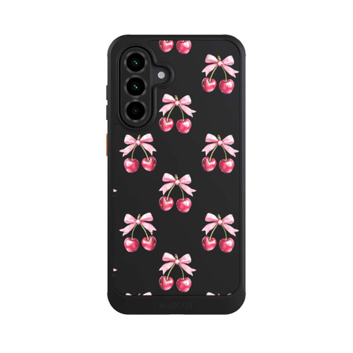 Samsung Galaxy A36 5G NIVOcore Motif Nœud Cerise transparent avec IA